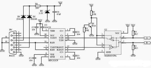 RS232接口的定義 安徽得潤電氣技術(shù)有限公司，主營：高低壓開關(guān)柜，高低壓無功補償柜，消弧消諧設備，自動化控制系統(tǒng)柜  全國統(tǒng)一客服熱線：400-0551-777