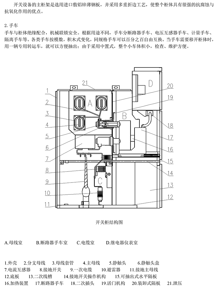 KYN28A-12高壓開關(guān)柜結(jié)構(gòu)圖，咨詢熱線：4000551777　QQ:3176885416